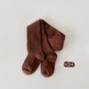 Z373 pantimedias para niños al por mayor primavera color sólido doble aguja niñas calcetines de fondo algodón peinado hilado calcetines para pies de niños