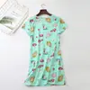 Pijama Nuevo de Punto de Manga Corta Lindo Dibujo Animado Ropa para el Hogar Edición Europea Talla Grande para Mujer Ropa de Dormir Pijama Estampado Venta al por Mayor