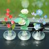 Nuevos adornos de coche de flores de simulación de cristal con adornos de decoración de coche selección creativa para maceta adornos de coche al por mayor
