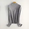 Camiseta Interior Antibacteriana Yifeisi para Mujer, Nueva Camiseta de Manga Larga Ajustada con Cuello Alto Medio Calentado Otoño/Invierno para Mujer