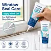 Crema Limpiadora de Sellador de Silicona KineShineX 60g Pasta Blanca para Fregaderos de Cocina, Ventanas y Casas Rodantes