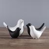 Ornamentos de Pássaros de Cerâmica Preta Criativos Simples Modernos Decoração Suave Sala de Estar Quarto Mesa de Trabalho Escritório Decorações Suaves