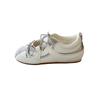Aumento de Altura Interior de 5 cm, Zapatos de Entrenamiento Moral para Niñas Dulces, Zapatos Planos Plateados Estilo Mary Jane Deportivos Estilo Coreano de Piel Genuina para Mujer, Zapatos Casuales
