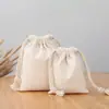 En stock Bolsa Bolsa con Cordón con Logo Personalizado Bolsa de Arroz de Alta Calidad Bolsa Pequeña Bolsa de Lona de Algodón y Lino Bolsa de Almacenamiento para Joyería
