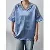 Camiseta de Manga Corta de Jersey con Sensación de Hielo Estilo Americano para Hombre, Nueva de Verano, Holgada, Casual, Versátil, Moderna, Rayada, Top de Entrenamiento