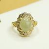 Anillo de Jade Hetian Natural Aiyu Anillo de Jade Agua Clara Estilo Palacio para Mujer Venta al por Mayor de Fábrica Dropshipping S4010903