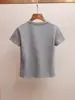 Camiseta de Manga Corta Resistente con Pedrería, Cuello Redondo, Estilo Francés Casual Versátil, Nueva Colección Primavera-Verano, Moda Fina para Mujer de Shenzhen Nanyou