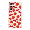 Funda de teléfono S24 ins estilo coreano linda con estampado completo de fresa y cereza dulce, funda rígida de una sola capa para Galaxy S26