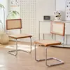 Silla de comedor retro, silla de ratán famosa en internet estilo nórdico, silla japonesa vintage simple y moderna para el hogar, silla de ocio para casa de huéspedes
