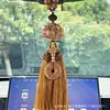 Colgante de calabaza de madera de durazno natural para coche para seguridad, decoración de coche de loto, amuleto de alta gama para lugares escénicos y templos, regalo de bendición