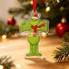 Colgante de Letra Acrílica Monstruo Peludo Verde Navideño Transfronterizo 2 Estilos Adorno de Árbol de Navidad Decoración de Regalo Festivo Transfronterizo