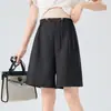 Pantalones de maternidad para verano, sencillos y casuales, versátiles, con estampado de olas, ajustables, pantalones casuales de 5 puntos, texturizados y frescos