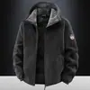 Chaqueta de Polar para Hombre de Otoño e Invierno Más Vendida Chaqueta Gruesa Cálida a Prueba de Frío con Capucha Ropa para Hombre Abrigo Superior Transfronterizo