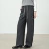 Calça Larga Azul Marinho Estilo Novo Outono 2026 para Mulheres, Cintura Alta Elástica, Emagrecimento, Caimento Fluido, Com Tachas, Perna Reta Casual