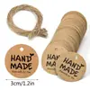 Etiqueta gracias gracias hecha a mano etiqueta hecha a mano en blanco precio diy decoración hecha a mano 50/bolsa