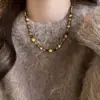 Cadena de Suéter Apilada de Doble Capa de Piedra Ojo de Tigre para Mujer Retro Nueva Popular Otoño e Invierno Collar Joyería de Nicho de Alta Gama