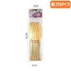 Conjunto de Talheres de Aço Inoxidável Amazon 6 Peças Bolsa de PVC Faca e Garfo Colher Transfronteiriços Faca e Garfo Colher para Bife Ocidentais Conjunto de Supermercado