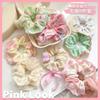 Goma para el pelo de niña con encaje de doble capa resistente, accesorio para el pelo de encaje fresco y delicado para niñas, coletero de princesa floral