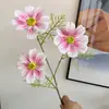 Ins Cosmos Gérbera Flor Artificial Estilo Jardim Monet Salão de Casamento Decoração Flor de Seda Paisagismo de Casamento Fotografia Falsa