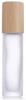 Botella Roll-On de Vidrio Transparente de 10 ml Lista para Uso Transfronterizo con Tapa de Bambú para Aceites Esenciales, Perfume, Crema para Ojos, Aceite Labial y Botellas Dispensadoras