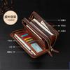 Bolso de Mano para Viajes de Negocios para Hombre Bolso de Mano tipo Clutch para Hombre Bolso de Mano tipo Clutch Piel Suave Billetera Larga con Cremallera Bolso de Mano tipo Clutch Gran Capacidad