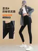 Leggings de piel de tiburón para mujer con botones de presión, adecuados como prenda exterior en primavera y otoño, nuevos de cintura alta, moldeadores de abdomen, corte ajustado, versátiles, pantalones de compresión adelgazantes