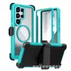 Funda Magnética Acrílica a Prueba de Tres Elementos para Samsung S26Ultra con Soporte de Clip Trasero S25 Cubierta Protectora Anticaídas