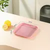 Bandeja de té de plástico Rectangular Bandeja para tazas de té Plato para juego de té Plato de cena Estilo nórdico Casero Plato de frutas