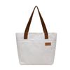 Bolsa de ombro leve para estudantes, bolsa de lona simples e de grande capacidade, bolsa tote artística para mulheres, bolsa de pano portátil para deslocamento diário