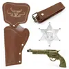 Cinturón de pistola de vaquero con funda para pistola de juguete de sombrero de mezclilla occidental medieval transfronterizo