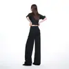 Nuevos Pantalones Anchos para Mujer Otoño/Invierno 2026 con Bolsillos Inclinados, Cintura Media-Alta, Corte Holgado, Adelgazantes, Estilo Casual, Soporta Envío Directo
