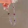 Pulsera cuadrada de circonita de diamantes completos de diseño de alta gama JOJOACC 2024 cuerda de mano delicada y fresca pequeña cuerda de mano para mujer