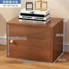 Mini Estantería Pequeña Mesa Simple Piso Combinación Libre Con Puerta Con Cerradura Estante Para Libros Alquiler Armario de Almacenamiento para el Hogar