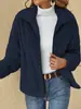 Transfronterizo 2026 nuevo otoño e invierno Europeo y Americano Amazon AliExpress TEMU abrigo corto de felpa de color liso otoño e invierno