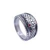 Nova cobra diamante europeu e americano beijo titânio aço anel masculino personalidade hip hop hipster moda anel comércio exterior joias transfronteiriças