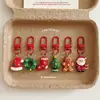Chaveiro de Papai Noel de Desenho Animado Árvore de Natal Pingente de Bolsa Ornamento Fofo para Mochila de Estudante Presente de Natal