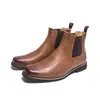 Botas de cuero para hombre, modelo nuevo de comercio exterior de talla grande transfronterizo, botines Chelsea estilo cowboy para hombre, otoño e invierno, modernas y a la moda