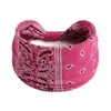 Diadema Retro Europea y Americana de Color con Patrón de Anacardo Edición Ancha Diadema Deportiva Yoga Elástica para Mujeres