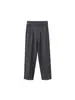 Calça Social Masculina de Verão Retrô Cor Sólida Estilo Cinto para Atacado Transfronteiriço, Luxo Leve, Elegante, Casual de Negócios, Calça Longa Versátil