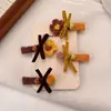 Nueva Horquilla de Hilo Floral con Acabado de Alta Gama, Pinza para el Cabello con Lazo de Terciopelo, Accesorio para el Cabello para Niñas con Flequillo Lateral