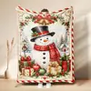 Navidad Navidad Lindo Muñeco de Nieve Manta para Siesta Regalo para Niños Manta Muñeco de Nieve Manta de Franela Polar
