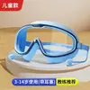 Óculos de Natação Infantis Alta Definição Impermeável Anti-Embaçante Armação Grande Óculos de Natação Profissionais para Meninos e Meninas Equipamento de Conjunto de Mergulho Silicone