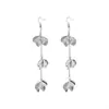 Comercio Electrónico Transfronterizo Pendientes Largos Colgantes de Flor y Hoja de Metal con Temperamento de Moda Collar de Cadena en Y Estilo Ins Simple