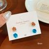 Nuevos Pendientes de Hueso de Oreja Brillantes con Diamantes, Joyería para Orejas Corte Rosa para Mujer, Pendientes de Zirconia Exquisitos de Alta Gama al por Mayor