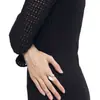 Anillo Abierto Irregular Hecho a Mano con Alambre para Mujer, Diseño de Nicho con un Toque de Alta Gama, Lujo Ligero, Anillo Exquisito y Versátil para Mujer
