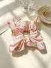 Directo de fábrica: Goma para el pelo cuadrada con estampado floral estilo francés, scrunchie de pañuelo cuadrado, goma para el pelo estilo Hong Kong