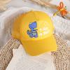 Lindo sombrero de malla transpirable para niños con dibujos animados de letras y dinosaurios, gorra con visera casual para viajes de verano para bebés