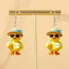 Brincos de Pato de Acrílico para Praia de Verão Mais Vendidos Transfronteiriços Brincos Planos de Animal Únicos Tendência Fofos