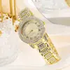 Relógio Feminino Fashion e Elegante Cravejado com Diamantes Yanyu Baú do Tesouro da Transmissão Ao Vivo Relógio de Quartzo Romano para Mulheres, Dropshipping de Peça Única