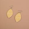 Europa y Estados Unidos comercio exterior joyería caliente diseño de patrón impreso cuero aretes geométricos lindos frescos aretes combinables mujeres